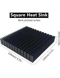 Disipador de Calor de Aluminio Awxlumv 120x120x20mm para Router 2