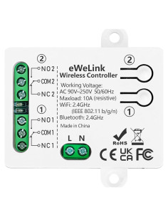 Interruptor Inteligente WiFi DieseRC EW2202 2 Canales 10A