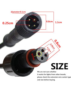 Cable de Extensión Y Impermeable NBWDY 1 a 4 para Luz LED 2