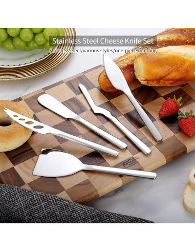 Juego de cuchillos para queso Berglander 5 piezas acero inoxidable