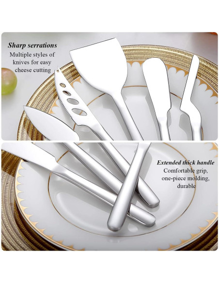 Juego de cuchillos para queso Berglander 5 piezas acero inoxidable