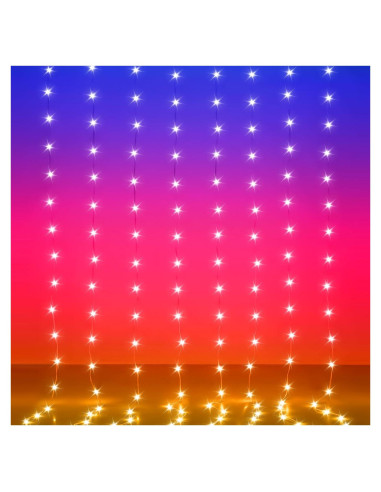Luces de Cortina LED KepStars 144 RGB 2.44m x 1.83m Control APP