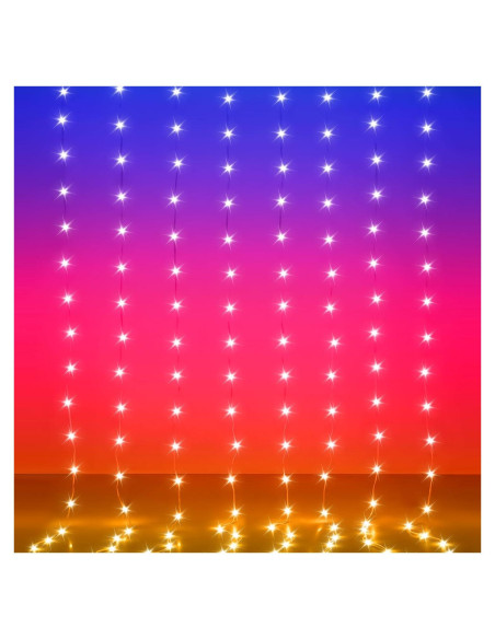 Luces de Cortina LED KepStars 144 RGB 2.44m x 1.83m Control APP