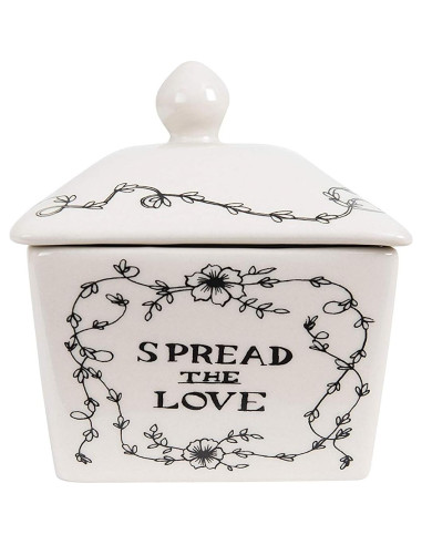 Plato de Mantequilla Creative Co-Op con Tapa 17.15x10.16cm