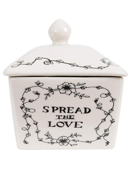 Plato de Mantequilla Creative Co-Op con Tapa 17.15x10.16cm