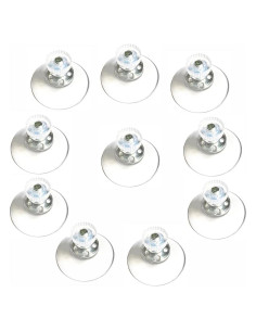 10 Ventosas de PVC Transparentes 41mm Bnafes para Pared