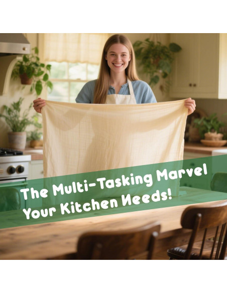 Paño de Queso Orgánico 8 Piezas 50x50 cm 100% Algodón