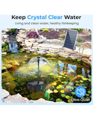 Filtro de Estanque Solar POPOSOAP 12W con Bomba 160GPH
