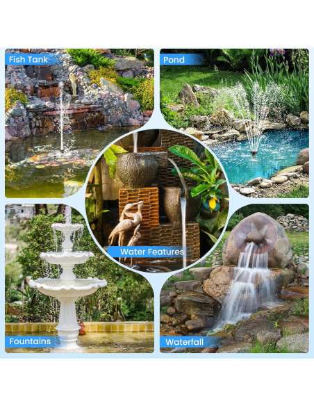 Filtro de Estanque Solar POPOSOAP 12W con Bomba 160GPH