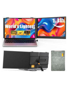 Extensor de Pantalla Doble BreezyLife S8 14" FHD 1080P USB-C/HDMI