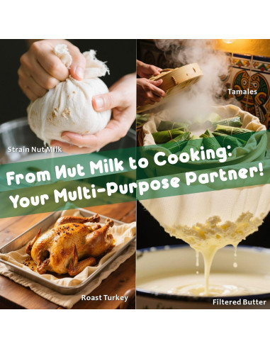 Paño de Queso Orgánico 8 Piezas 50x50 cm 100% Algodón