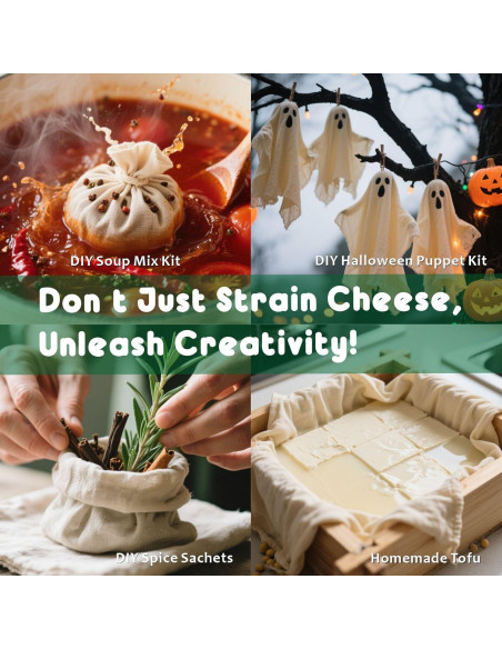 Paño de Queso Orgánico 8 Piezas 50x50 cm 100% Algodón