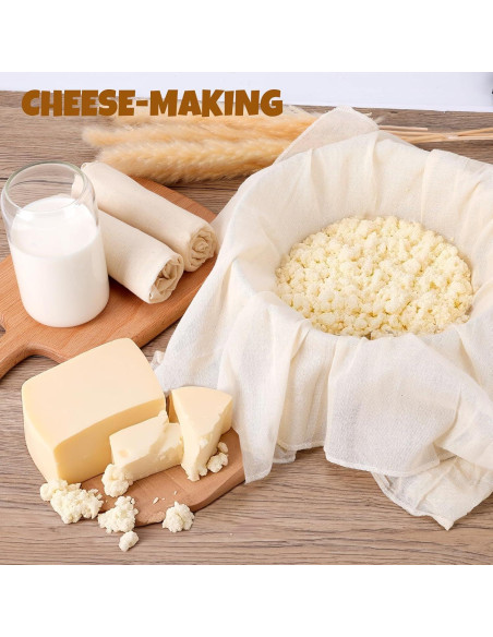 15 Paños de Queso Reutilizables FUMILE 50.8x50.8 cm Algodón Orgánico