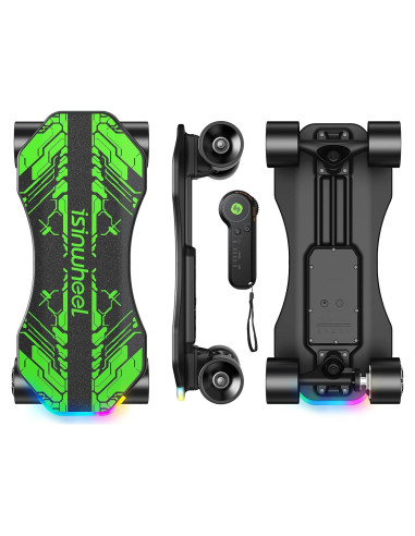 Patineta Eléctrica isinwheel V6PRO SR Verde 5 Millas