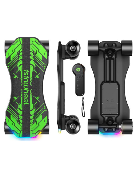 Patineta Eléctrica isinwheel V6PRO SR Verde 5 Millas