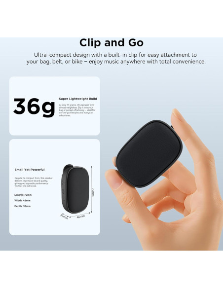 Altavoz Bluetooth Portátil FVYAO FS01 6W Sonido HD Negro