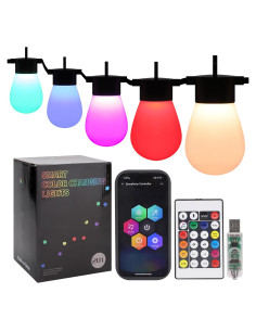 Luces de Cadena Exteriores Inteligentes Lin Hai 20 LED RGB