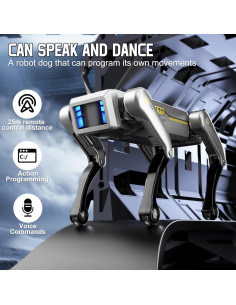 Perro Robot Inteligente SMARTECH Gris - Juguete STEM Programable 2