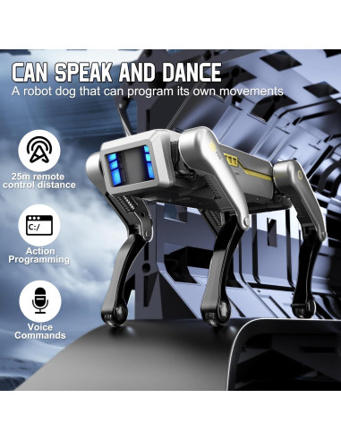 Perro Robot Inteligente SMARTECH Gris - Juguete STEM Programable