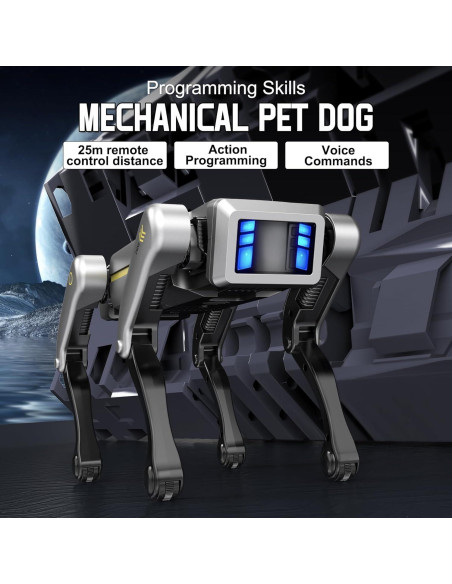 Perro Robot Inteligente SMARTECH Gris - Juguete STEM Programable