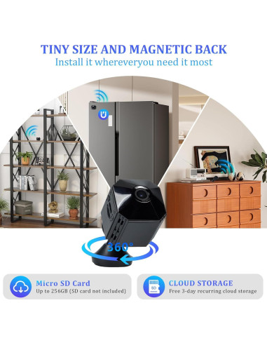 Cámara Mini STROBEAM HD con Visión Nocturna y Detección de Movimiento