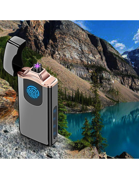 Encendedor de Plasma Triple Arco Lesbri Recargable USB Negro