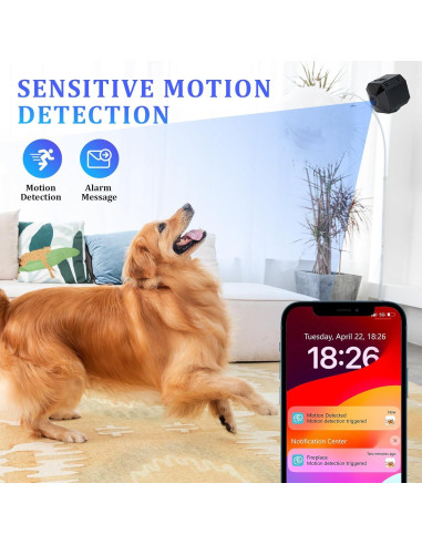 Cámara Mini STROBEAM HD con Visión Nocturna y Detección de Movimiento