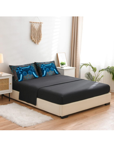 Conjunto de Edredón NTBED 5 Piezas Individual Azul Videojuegos