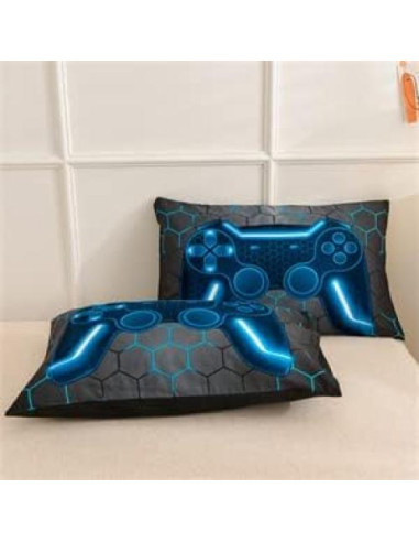 Conjunto de Edredón NTBED 5 Piezas Individual Azul Videojuegos