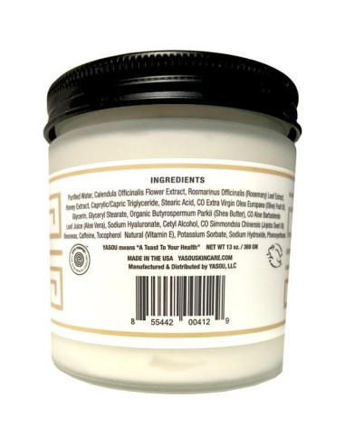 Crema Hidratante Corporal YASOU 368g Sin Aroma para Piel Seca