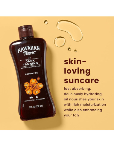 Aceite Bronceador Oscuro Hawaiian Tropic 3 x 240 ml