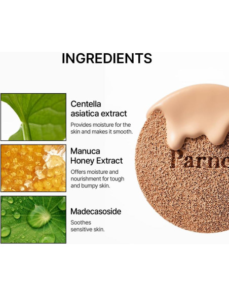 Cushion Serum Base Hidratante Parnell 19N Piel Sensible 15g