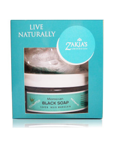 Jabón Negro Marroquí 226g con Eucalipto y Guante Kessa