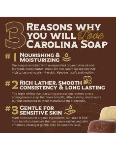 Jabón de Castilla Carolina 142g - Natural para Piel Sensible 2