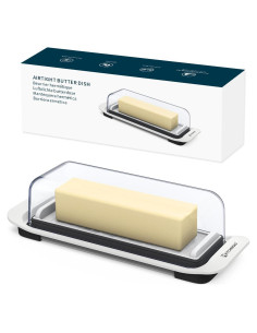 Caja de Mantequilla Hermética KITCHENDAO Blanca 22.4x7.9x6.6cm