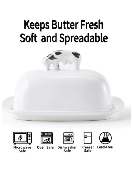 Plato para Mantequilla con Tapa Meideal 19.7x16.1cm Cerámica