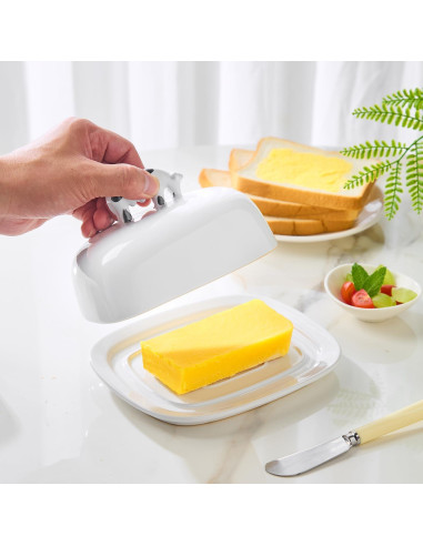 Plato para Mantequilla con Tapa Meideal 19.7x16.1cm Cerámica