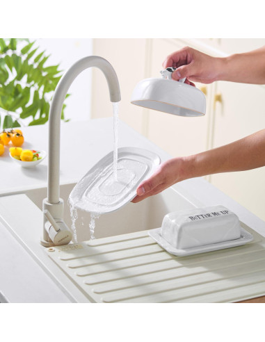 Plato para Mantequilla con Tapa Meideal 19.7x16.1cm Cerámica