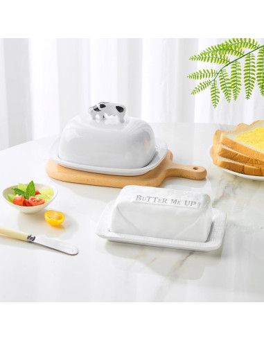 Plato para Mantequilla con Tapa Meideal 19.7x16.1cm Cerámica