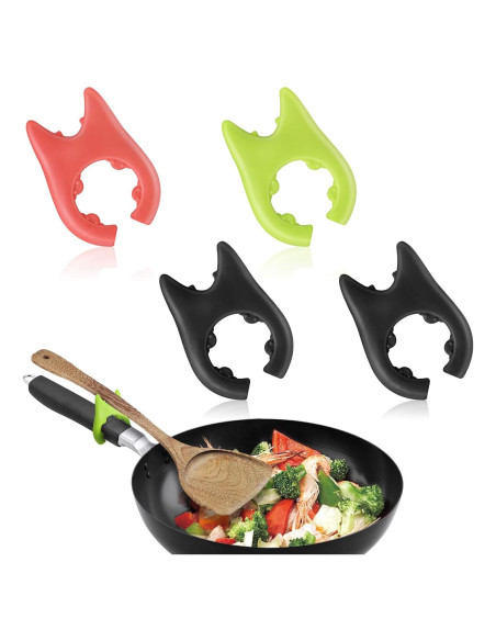 Soporte de Cuchara de Silicona Cobee 4 Piezas Antideslizante Soporte de Cuchara de Silicona Cobee 4 Piezas Antideslizante