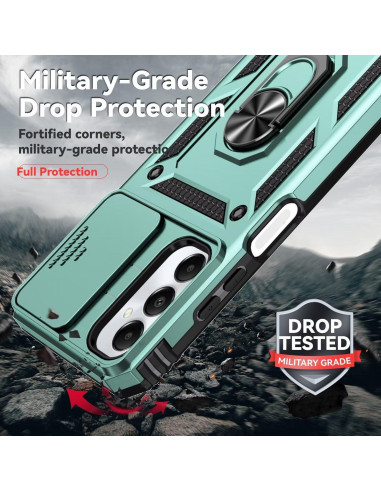 Funda protectora Samsung Galaxy A05S con soporte y vidrio templado