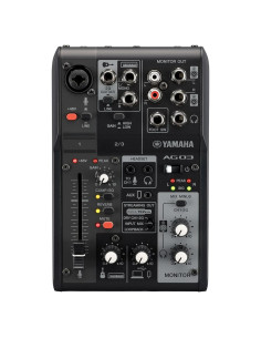 Mezclador de Streaming Yamaha AG03MK2 Negro 3 Canales USB