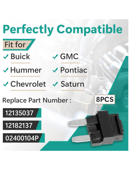 Diodo Multifuncional Gfdoso 12135037 - 8 Pcs Compatible Hummer, Pontiac, Chevrolet