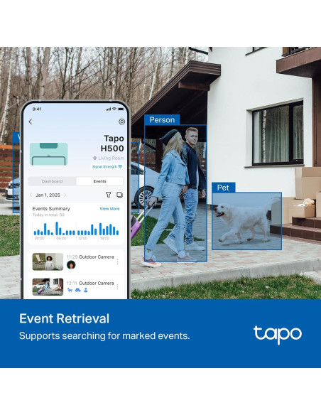 Hub Inteligente Tapo H500 - Controla 16 Cámaras y 64 Sensores