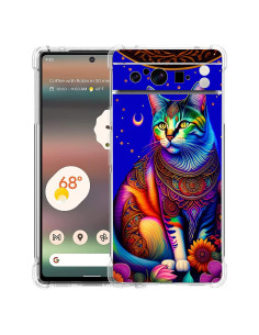 Funda Protectora TPU Google Pixel 8 Pro Mandala Gato Floral