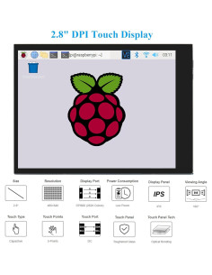 Pantalla LCD 2.8" UeeKKoo IPS 480x640 Táctil para Raspberry Pi 2