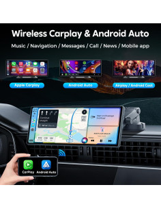 Pantalla Inalámbrica 10.26" JATAZA CarPlay y Android Auto 2