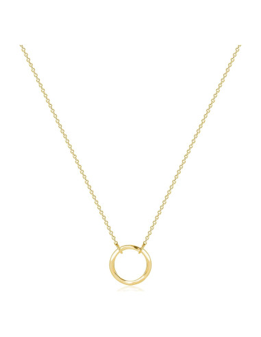 Collar Choker Fettero Dorado 14K Luna Nueva 43 cm Ajustable