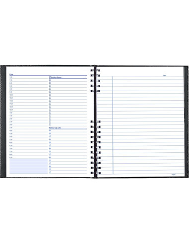 Planificador Diario Sin Fecha Blueline, Negro, 200 Páginas, 27.3x21.6 cm