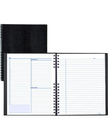 Planificador Diario Sin Fecha Blueline, Negro, 200 Páginas, 27.3x21.6 cm